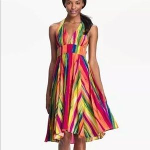 ABI FERRIN HALTER DRESS SIZE L